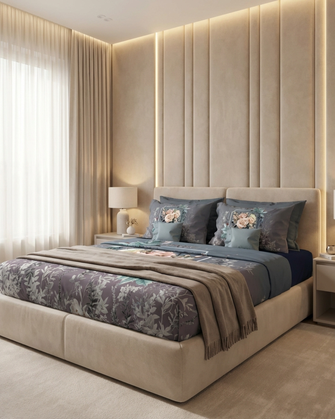 Fairy Tale Ivory Petals 7D Bedsheet Set