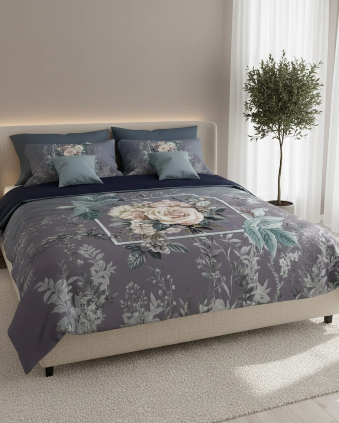 Fairy Tale Ivory Petals 7D Bedsheet Set