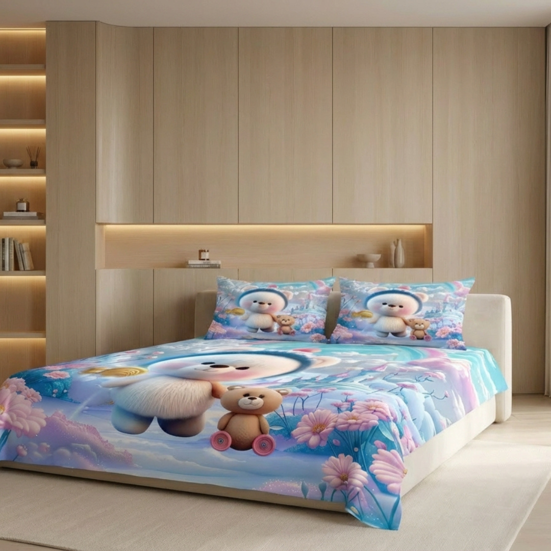 Fairy Tale Magical 7D Bedsheet Set – Blue