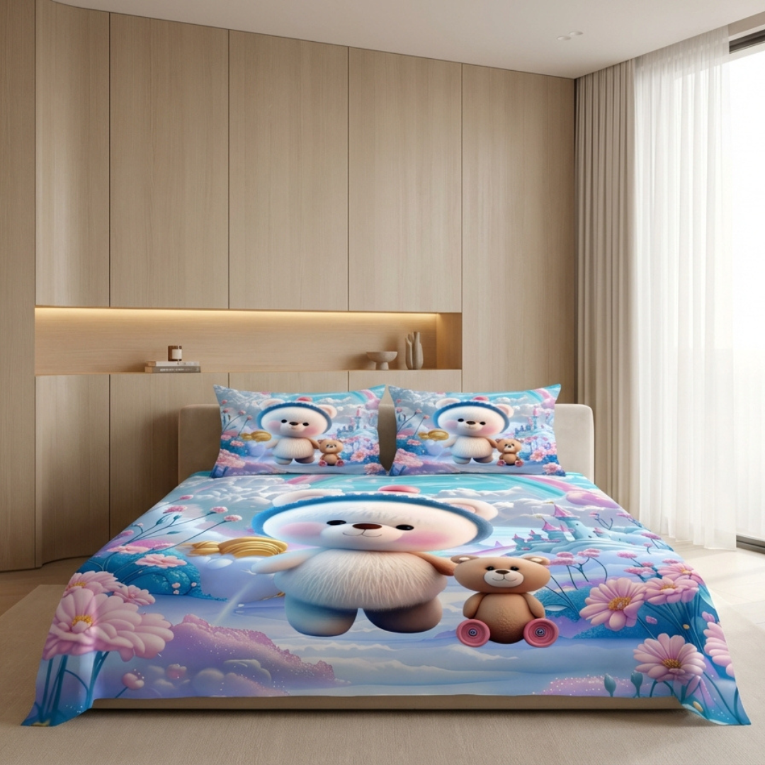 Fairy Tale Magical 7D Bedsheet Set – Blue