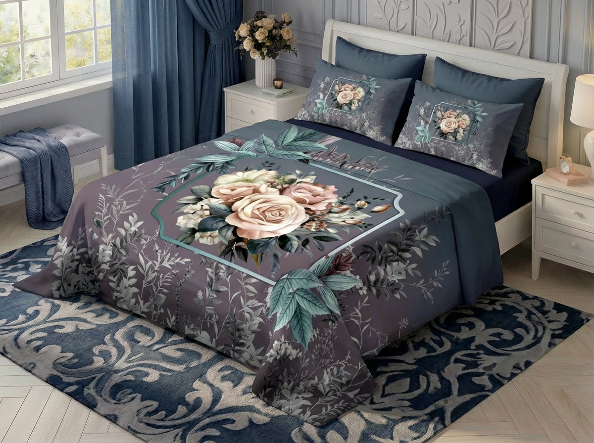 Fairy Tale Ivory Petals 7D Bedsheet Set