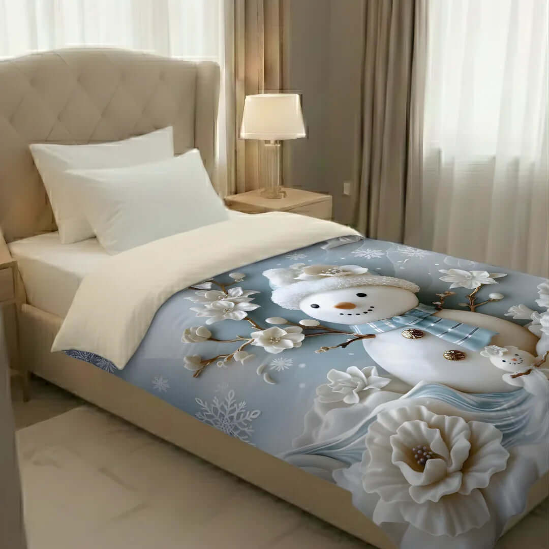 3. Rivaan Fairy Tale SnowMan Comforter – Premium Single Bed Comforter for Kids - VIRASAAH