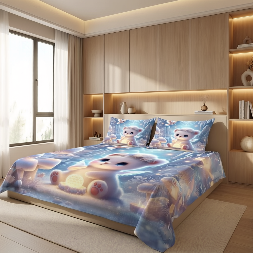 Fairy Tale Little Buddy 7D Bedsheet Set - Blue