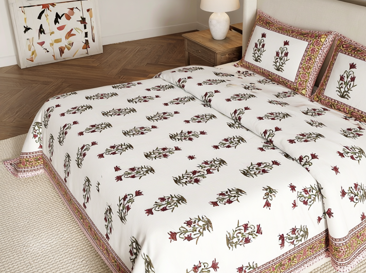 Hand Block Print Cotton Bedsheet