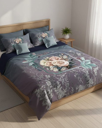 Fairy Tale Ivory Petals 7D Bedsheet Set