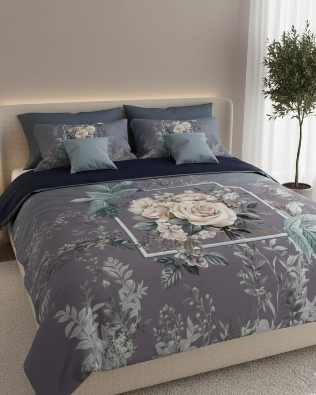 Fairy Tale Ivory Petals 7D Bedsheet Set