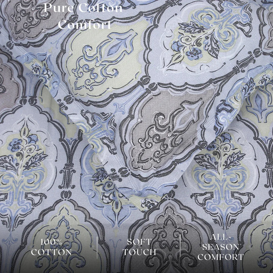 Royale Spread - Mercerized Cotton Bedsheet with two pillowcases | colorful - VIRASAAH