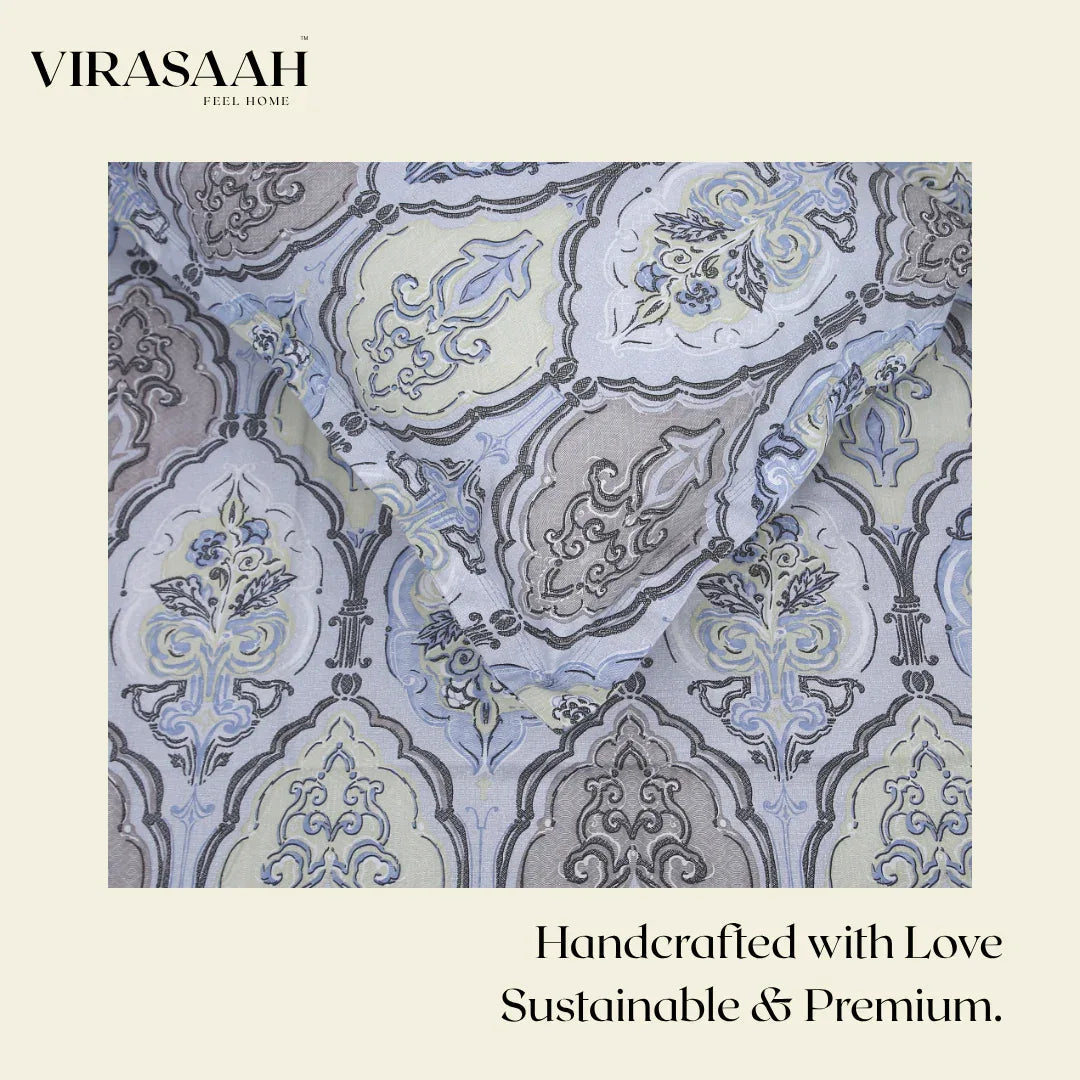 Royale Spread - Mercerized Cotton Bedsheet with two pillowcases | colorful - VIRASAAH