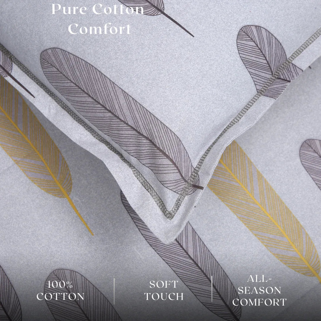 Royale Spread - Mercerized Cotton Bedsheet with two pillowcases | Cream - VIRASAAH