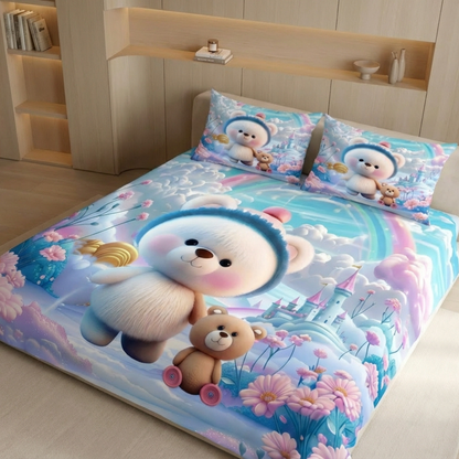 Fairy Tale Magical 7D Bedsheet  Set – Blue