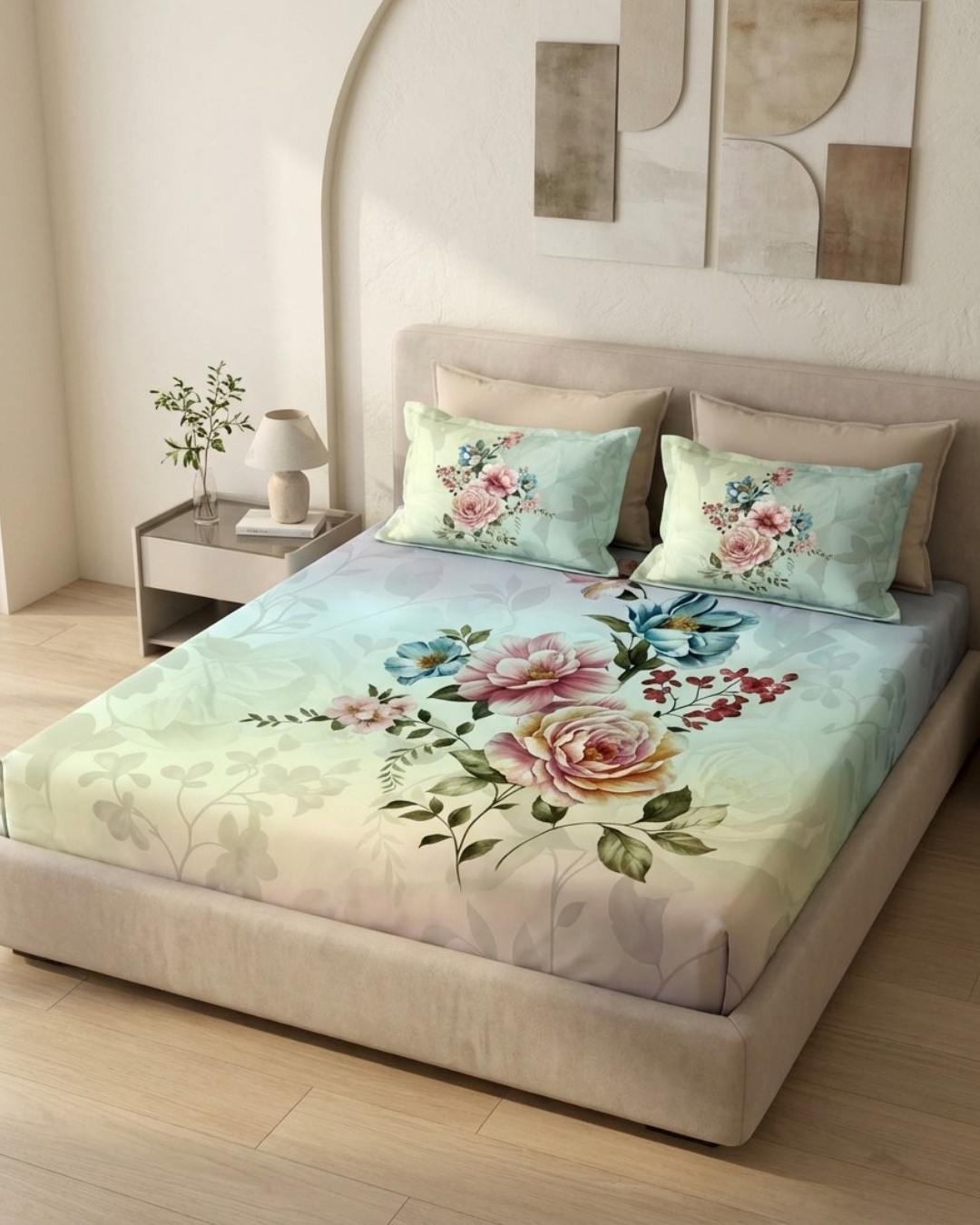 Rose Royale Double Bed Bedsheet Set