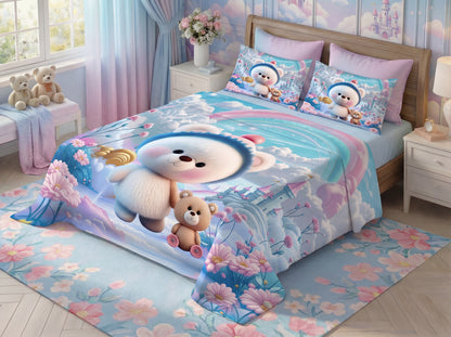 Fairy Tale Magical 7D Bedsheet  Set – Blue