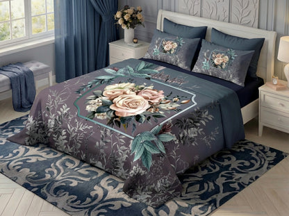 Fairy Tale Ivory Petals 7D Bedsheet Set