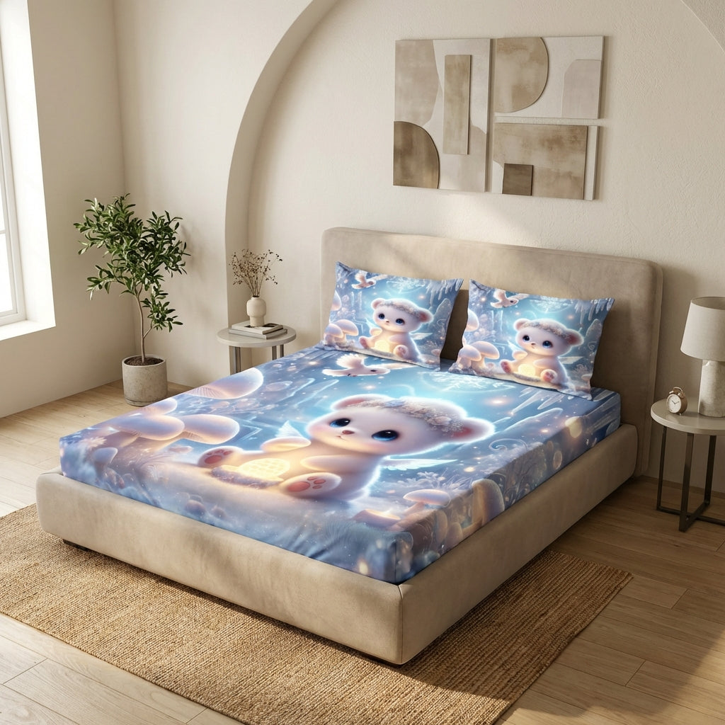 Fairy Tale Little Buddy 7D Bedsheet Set - Blue