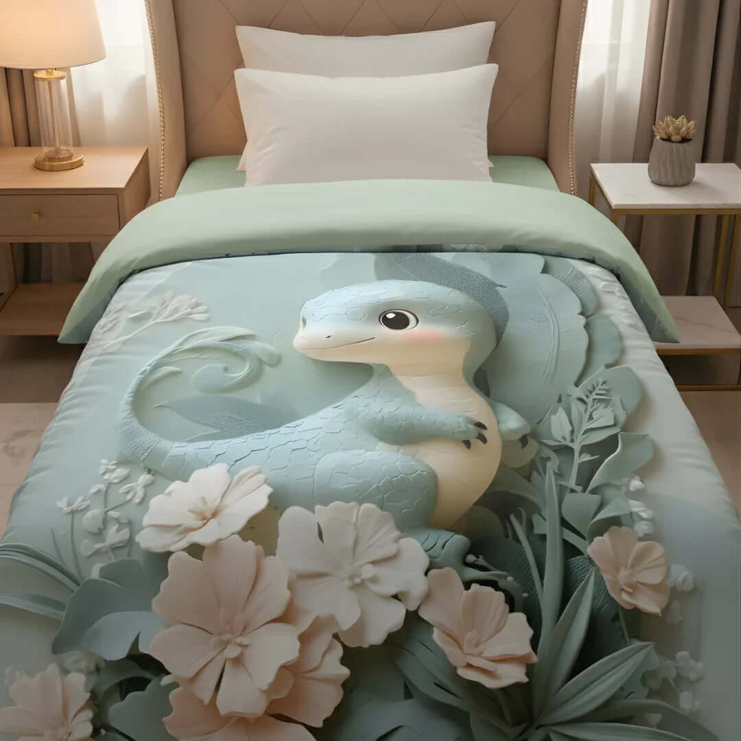 Rivaan Dragon Fairy Tale Comforter – Premium Single Bed Comforter for Kids - VIRASAAH