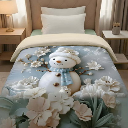 3. Rivaan Fairy Tale SnowMan Comforter – Premium Single Bed Comforter for Kids - VIRASAAH