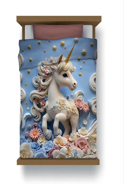 Rivaan Unicorn Fairy Tale Comforter – Premium Single Bed Comforter for Kids - VIRASAAH